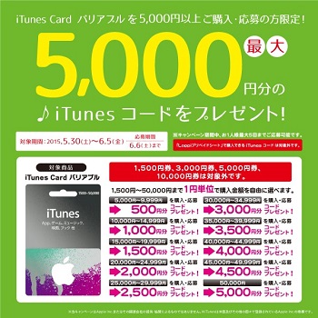 対象のitunes Cardご購入でitunesコードをプレゼント 5月30日 土 6月5日 金 ローソンストア100 生鮮 100円 くらし支えるストア