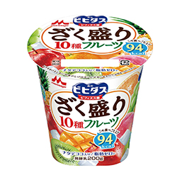 ビヒダスヨーグルト　ざく盛り10種フルーツ