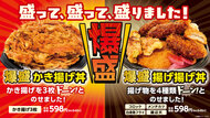 盛って、重ねて、ご飯が見えない！ふたにも収まりきらない「爆盛丼」2品を発売　2026年9月30日(水)から