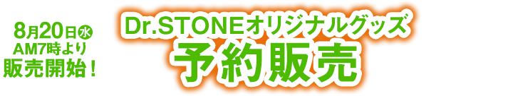 8月20日(水)より展開開始！ Dr.STONEオリジナルグッズ 予約販売