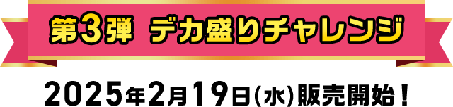 第3弾 デカ盛りチャレンジ 2025年2月19日(水)販売開始！