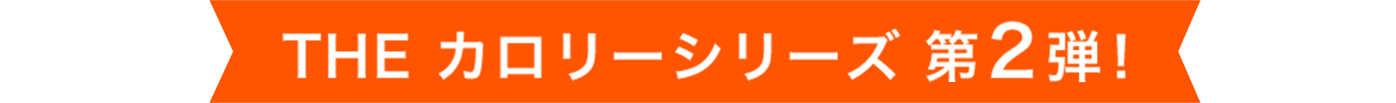 THE カロリーシリーズ 第2弾!